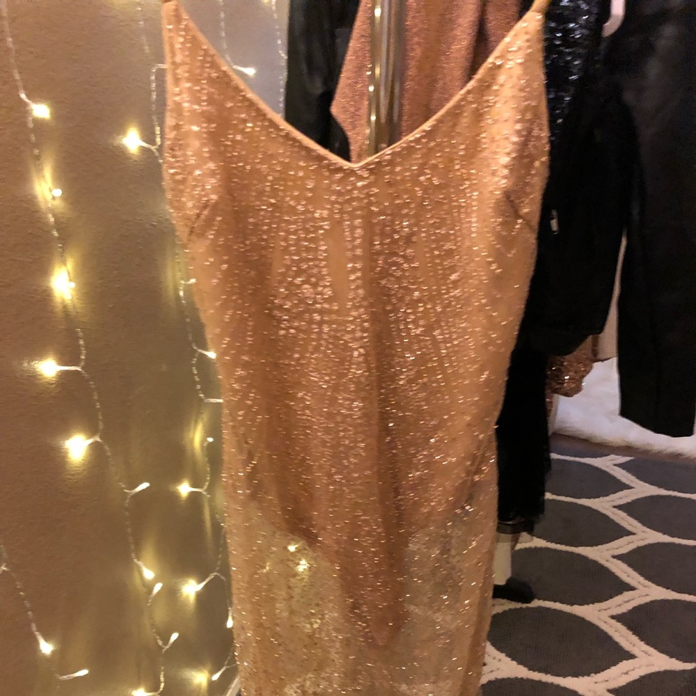 Gold going out dress